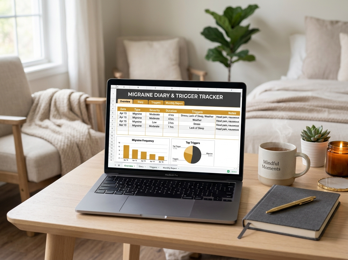 Migraine and Health Tracker Google Sheets Template