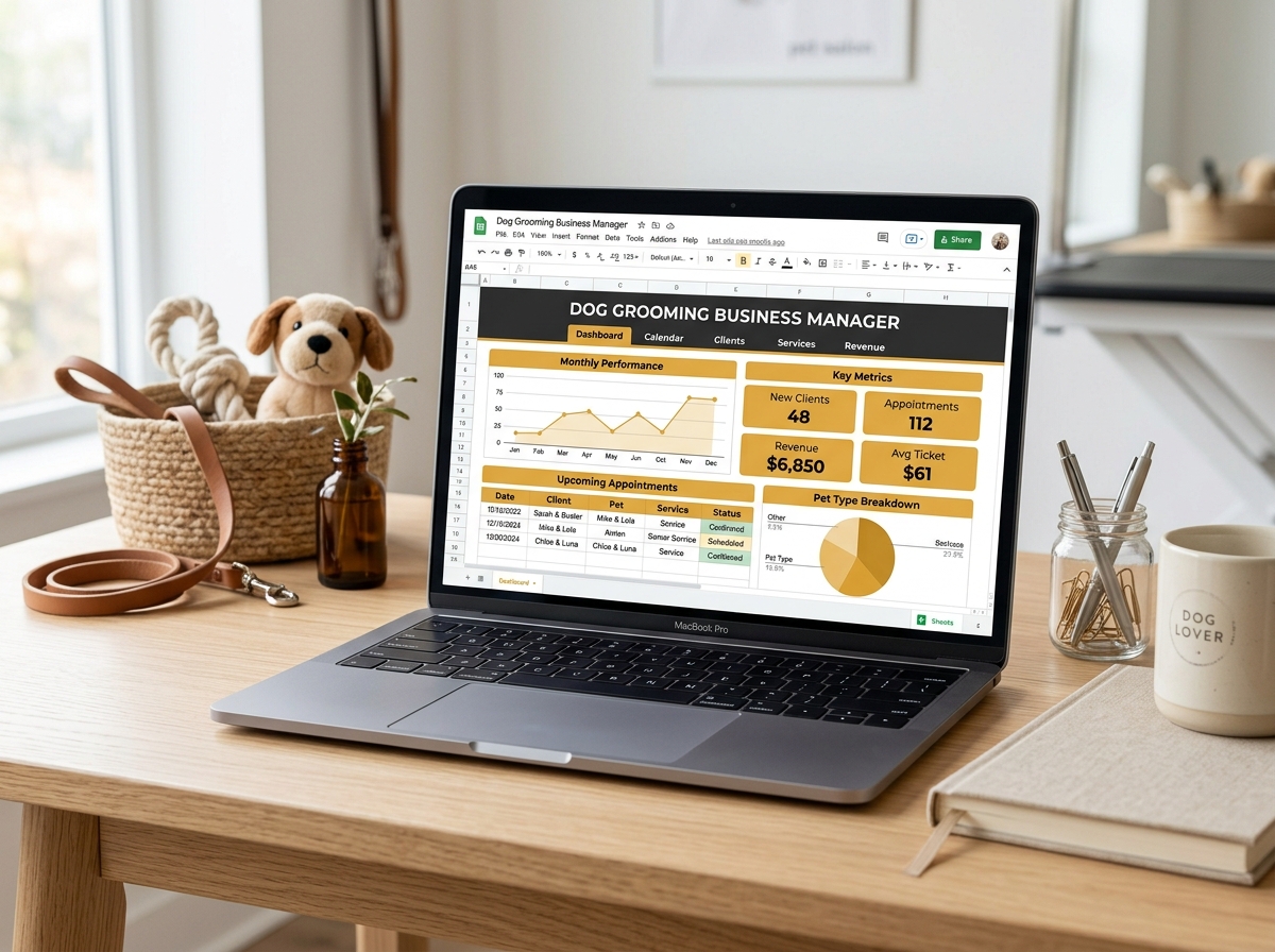 Pet Business Tracker Google Sheets Template